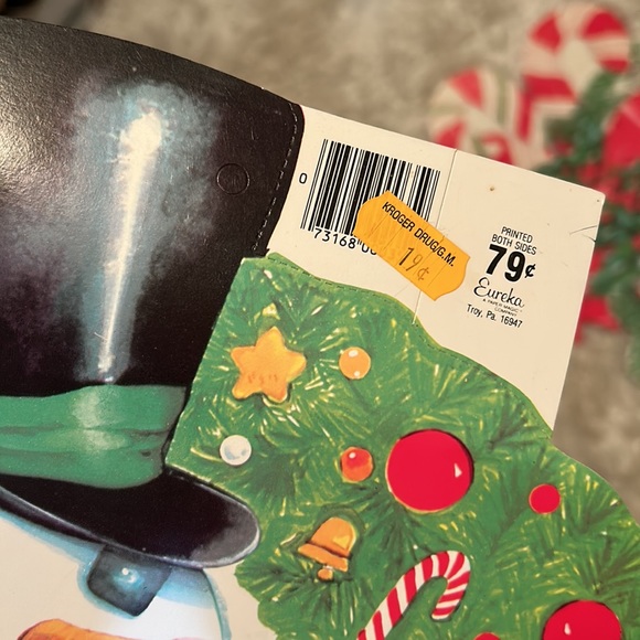 Set of 2 Vintage Christmas die cut picture art in EUC new with labels st… - Picture 11 of 14